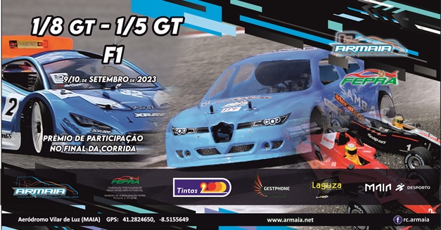 4ª Prova do Campeonato Nacional 1/8 GT, 1/5 TC e Trofeu F1